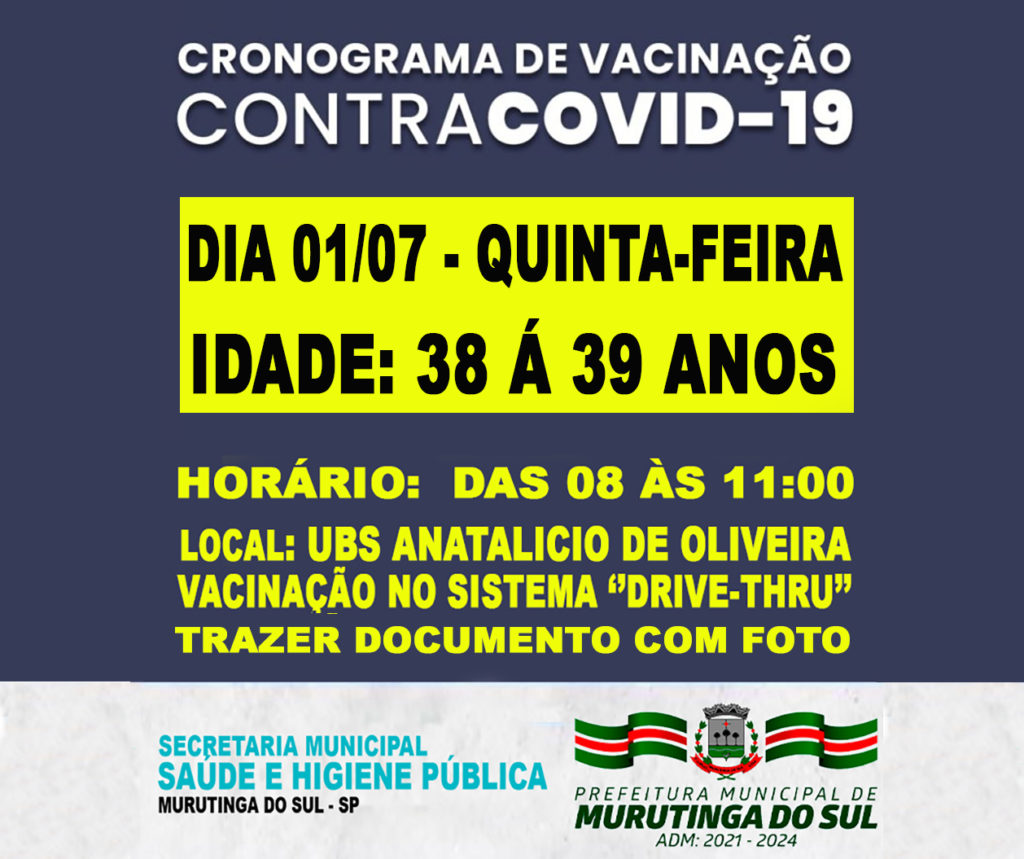 VACINA 38 A 39 ANOS