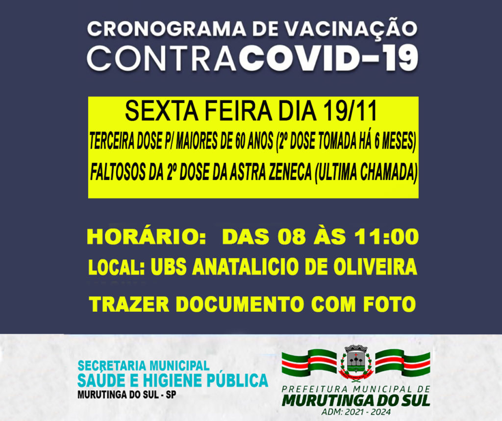 CRONOGRAMA VACINA 19 11