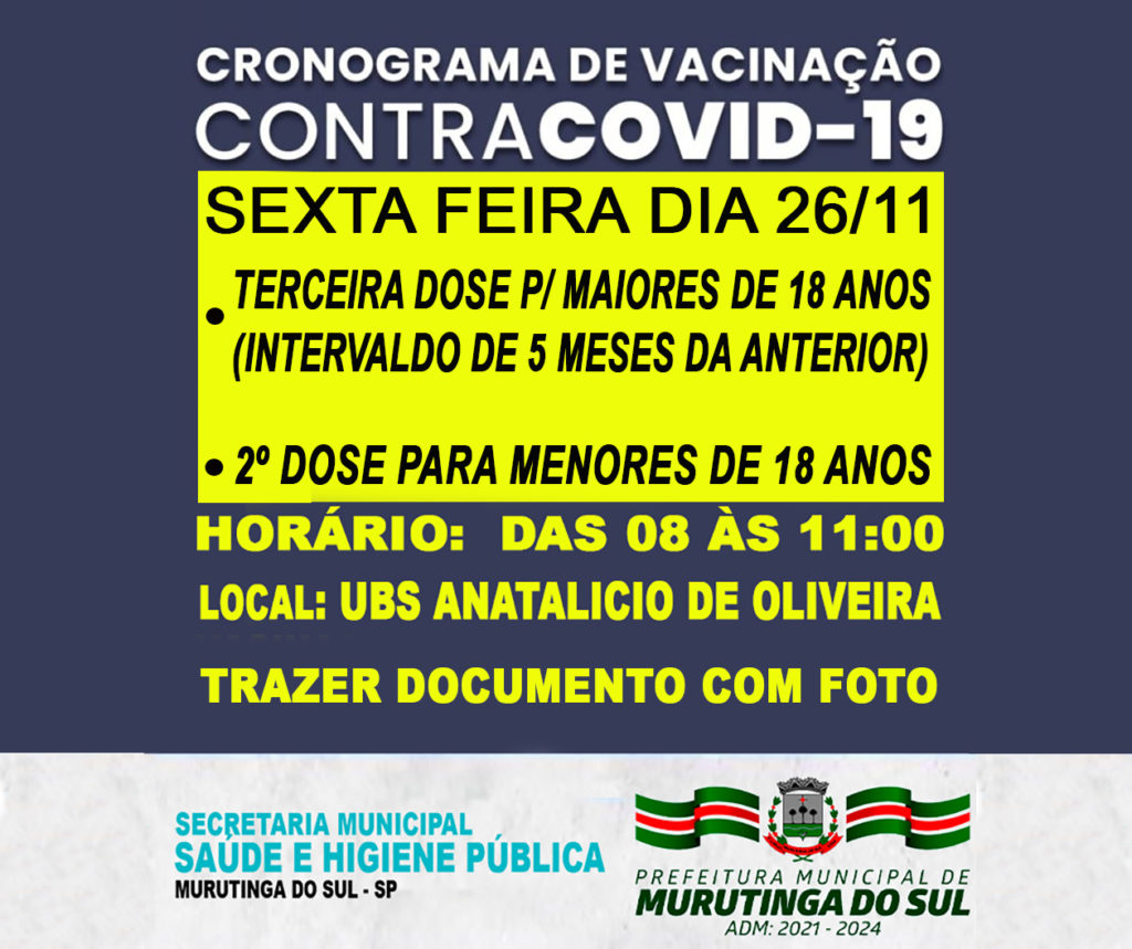 CRONOGRAMA VACINA 26 11